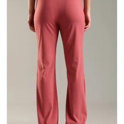 DOMIN8 Women's Lightweight Boot Cut Stretchy Track pant-Peach image 2