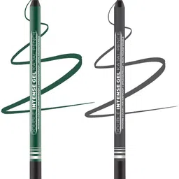 Seven Seas Set Of 2 Double Intense Gel Color Kajal Pencil - Green 05 & Smokey 04 image 4
