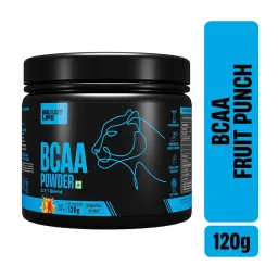 beast life BeastLife High recovery BCAA Fruit Punch Flavour | 2:1:1 Blend 120g, Unleash your energy, Premium Sports Nutrition, High absorption recovery powder for Men & Women (Fruit Punch)-picture-16