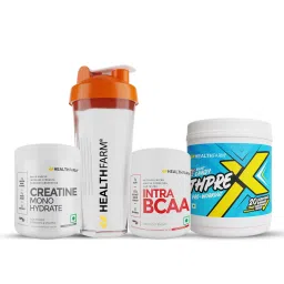 HEALTHFARM SummerBody Stack1 (Thepre Rocket Candy 250gm +Creatine 100gm +Intra BCAA island+Free Shaker )-image-31