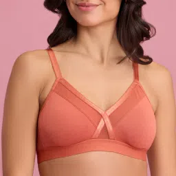 Nykd by Nykaa X-frame Cotton Support Bra - Carrot Nyb191 Orange image 5
