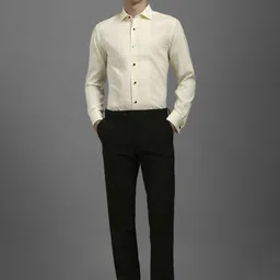 Louis Philippe Men Classic Fit Spread Collar Solid Cotton Formal Shirt image 5