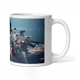 Mr UVD White & Blue Graphic Printed Ceramic Matte Mug 350 ml image 4