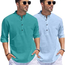 Bellstone Men Multi Cotton Solid Casual Shirts-image-49