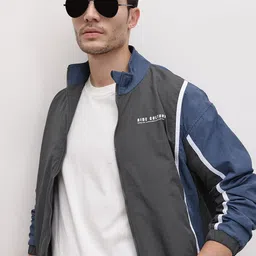 The Roadster Life Co. Paneled Colourblocked Tailored Jacket-image-56