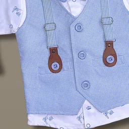 Qutie Ninja Boys Checked Single-Breasted Suits image 5