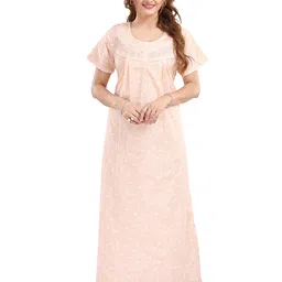NIGHT QUEEN Printed Maxi Nightdress-picture-38