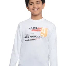 UNDER FOURTEEN ONLY Boys Typography Printed Cotton T-shirt-image-44