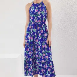 Trendyol Women Floral Print A-Line Midi Dress image 2