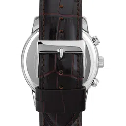 GUESS Men Textured Dial & Leather Straps Analogue Watch U0380G6M image 5