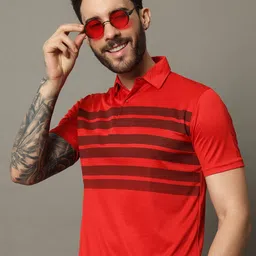 RENUOVO Men Colourblocked Polo Collar Pockets T-shirt-picture-14