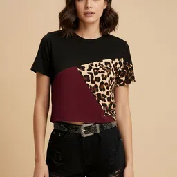 Moda Rapido Women Colourblocked T-shirt image 1