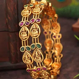 Anouk Set Of 2 Gold-Plated American Diamond Studded Bangles-picture-16