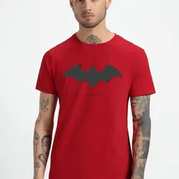 HESHA Men Batman Typography Printed Round Neck Cotton T-shirt-picture-30