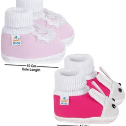 NESKA MODA Girls Pack of 2 Cotton Booties image 5