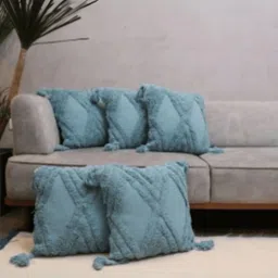 LUSHLYF Blue Geometric Square Cushion Covers image 2