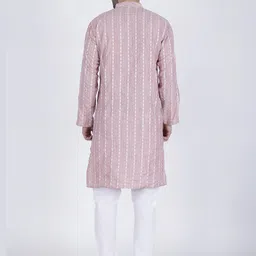 JASHNA Men Pink Kurtas image 3