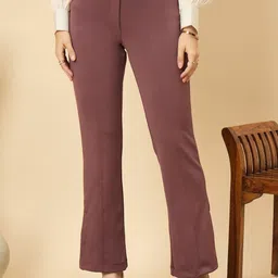 LE BOURGEOIS Women Tailored Wrinkle Free Trousers-image-38