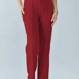 Dream Beauty Fashion Women Straight Fit High-Rise Trousers-picture-39