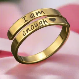 DressBerry Gold-Plated Stainless Steel Adjustable Finger Ring-image-17