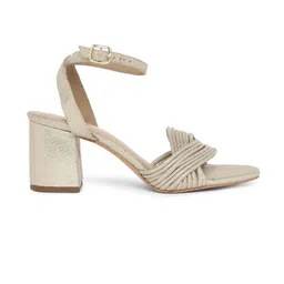 Tao Paris Women Block Heel Textured Sandals With Ankle Loop-image-13