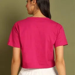 Moda Rapido Women Printed Drop-Shoulder Sleeves Bio Finish Applique T-shirt image 5