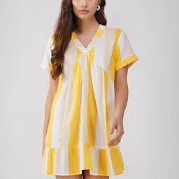 HERE&NOW Women Cotton A-Line Dresses image 2