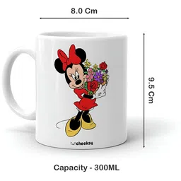 Mr UVD White & Red Cartoon Characters Printed Ceramic Matte Mug 350 ml image 5