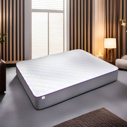 SLEEP SPA White & Grey Dual Comfort Quilted Reversible Single Size Mattress-picture-46