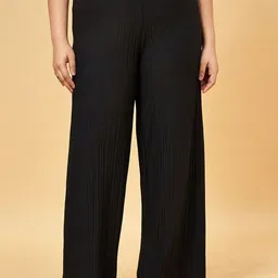 Honey Curvytude by Pantaloons Women Mid Rise Casual Trousers-picture-38