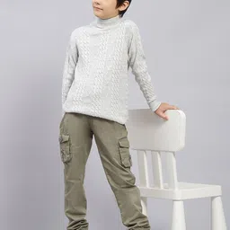 Monte Carlo Boys Cable Knit Turtle Neck Pullover Sweaters image 4