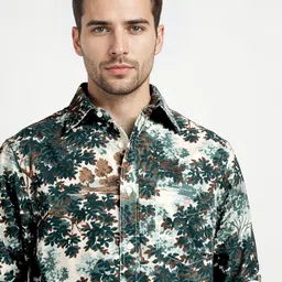GANT Men Relaxed Fit Floral Printed Spread Collar Pure Cotton Casual Shirt image 3