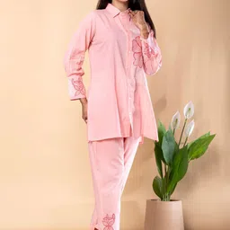 Readiprint Printed Collared Neck & Long Sleeves Tunic With Trousers Co-Ords image 2