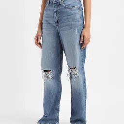 levi's Women's Blue Loose Fit High Rise Jeans image 4