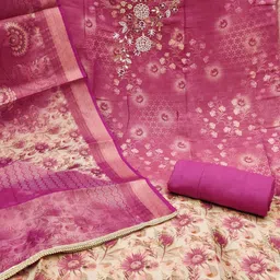 KALINI Printed Unstitched Dress Material image 2