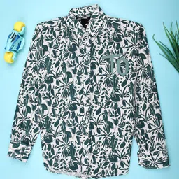 V-Mart Boys Floral Printed Spread Collar Cotton Shirt-picture-26