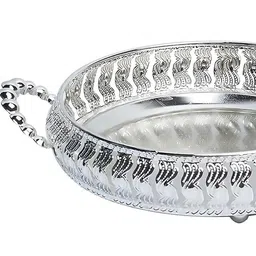 HOME DECOR BY ADITI Silver Metal Robust Iron Decorative Basket image 2