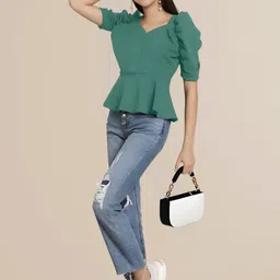 Mast & Harbour Women Pack Of 2 Colourblocked Fitted Regular Top image 4