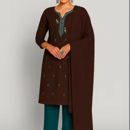 Vrinde Embroidered Unstitched Dress Material-picture-33