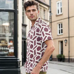 Celio Men Classic Boxy Opaque Printed Casual Shirt-picture-40