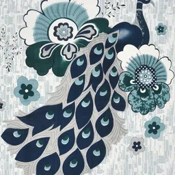 Myntra Elegant Homes Blue & Sea Green Floral 180 TC King Bedsheet with 2 Pillow Covers image 3