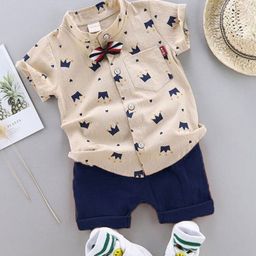 WINSWORLD ENTERPRISE Boys Printed Short Sleeves Shirt With Shorts-picture-25