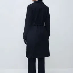 ELLE Single-Breasted Notched Lapel Overcoat image 3