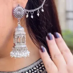 ISLANA Circular Jhumkas Earrings image 2