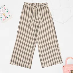 Pantaloons Junior Girls Striped Regular Fit Culottes Trousers-picture-21