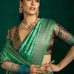 TIRA Woven Design Zari Jamdani Saree image 4