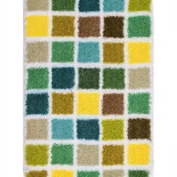 Saral Home White & Yellow Printed Anti-Skid Bathmats image 2