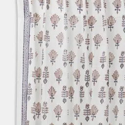 Fabindia Jamuni Purple & White Ethnic Motifs Printed Door Curtain-image-11