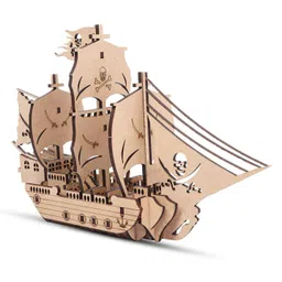 Webby 3D Wooden Pirate Ship Puzzle - 15 Pieces image 3