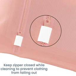 Aura 9-Pcs Peach Reusable Mesh Laundry Bags With Zip image 4